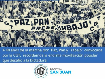 PAZ, PAN y TRABAJO